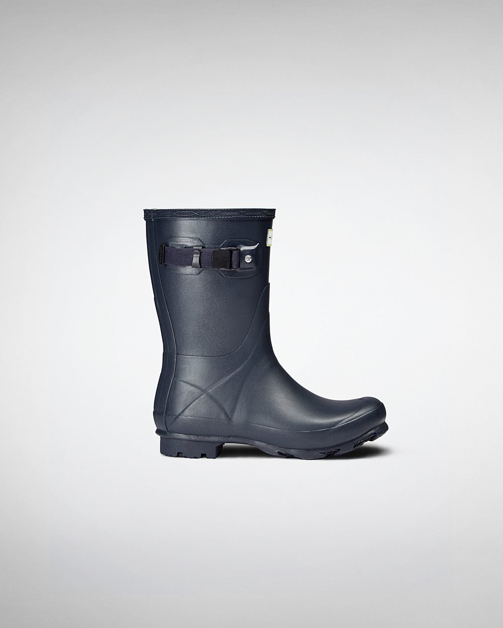 Womens Short Rain Boots - Hunter Norris Field (50ZYXUVIH) - Navy